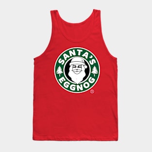 Santa's Eggnog Funny Holiday Christmas Winter Logo Parody Tank Top